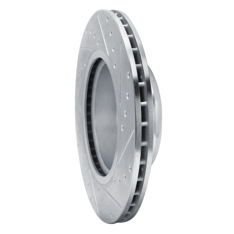 BMW Z4 Brake Rotor (1) - Front Left - R1 Concepts - Drilled & Slotted - Silver - `09-`16